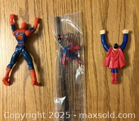 MaxSold Auction: Superman and Spider-man straw and toys  - Kingston (Ontario, Canada) SELLER MANAGED Downsizing Online Auction -  Juniper Drive
