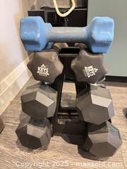 MaxSold Auction: Hand Weight set + rack - Toronto (Ontario, Canada) SELLER MANAGED Downsizing Online Auction - Byron Avenue