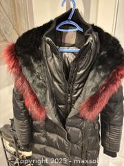 MaxSold Auction: Nicole Benisti coat with Red Fur trim - Toronto (Ontario, Canada) SELLER MANAGED Downsizing Online Auction - Byron Avenue