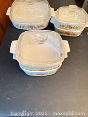 MaxSold Auction: Pyrex lot veggie Spice of Life - Billerica (Massachusetts, USA) SELLER MANAGED Estate Sale Online Auction - Blossom Drive