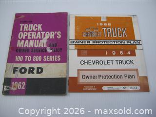 MaxSold Auction: Old 1960's GM Chevrolet Truck Owner Protection Plan Booklets & 1962 Ford Truck Operators Manual - Esquimalt (British Columbia, Canada) SELLER MANAGED Downsizing Online Auction - Yarrow Place