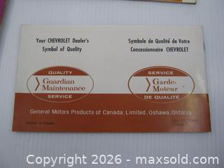 MaxSold Auction: Old 1960's GM Chevrolet Truck Owner Protection Plan Booklets & 1962 Ford Truck Operators Manual - Esquimalt (British Columbia, Canada) SELLER MANAGED Downsizing Online Auction - Yarrow Place