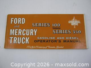 MaxSold Auction: Old 1967 Ford Mercury Truck Series 100 Through 350 Operators Manual  - Esquimalt (British Columbia, Canada) SELLER MANAGED Downsizing Online Auction - Yarrow Place