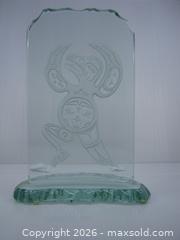 MaxSold Auction: Old David Montpetit Etched Glass Panel w/ West Coast Indigenous Designed Raven - Esquimalt (British Columbia, Canada) SELLER MANAGED Downsizing Online Auction - Yarrow Place