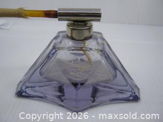 MaxSold Auction: Old Echt Kristall Purple Crystal Glass Perfume Atomizer Bottle - Esquimalt (British Columbia, Canada) SELLER MANAGED Downsizing Online Auction - Yarrow Place