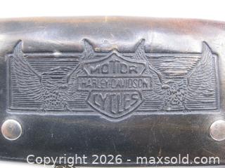 MaxSold Auction: Old Embossed Leather Harley Davidson Motor Cycles Biker Wallet Billfold w/ Chain - Esquimalt (British Columbia, Canada) SELLER MANAGED Downsizing Online Auction - Yarrow Place