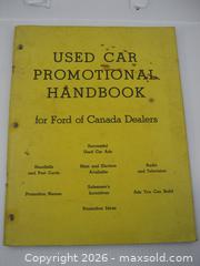 MaxSold Auction: Old Ford Used Car Promotional Handbook for Canada Dealers - Esquimalt (British Columbia, Canada) SELLER MANAGED Downsizing Online Auction - Yarrow Place