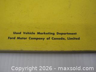 MaxSold Auction: Old Ford Used Car Promotional Handbook for Canada Dealers - Esquimalt (British Columbia, Canada) SELLER MANAGED Downsizing Online Auction - Yarrow Place