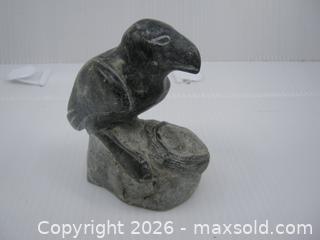 MaxSold Auction: Old Hand Carved Inuit Soapstone Bird Signed Indistinctly  - Esquimalt (British Columbia, Canada) SELLER MANAGED Downsizing Online Auction - Yarrow Place
