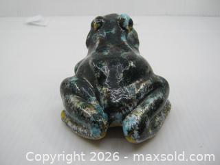 MaxSold Auction: Old Hand Painted Clay Frog Signed Italy - Esquimalt (British Columbia, Canada) SELLER MANAGED Downsizing Online Auction - Yarrow Place