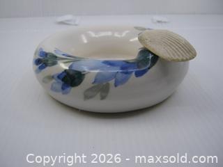 MaxSold Auction: Old Hand Painted Clayworks N.S. Pottery Butter Warmer Dish - Esquimalt (British Columbia, Canada) SELLER MANAGED Downsizing Online Auction - Yarrow Place