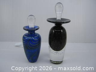 MaxSold Auction: Old Handblown Art Glass Perfume Bottles x 2 - Esquimalt (British Columbia, Canada) SELLER MANAGED Downsizing Online Auction - Yarrow Place