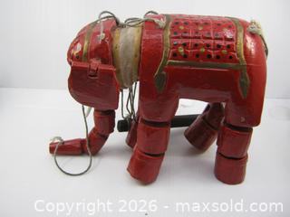 MaxSold Auction: Old Handmade Wood Indian Elephant Marionette Puppet - Esquimalt (British Columbia, Canada) SELLER MANAGED Downsizing Online Auction - Yarrow Place