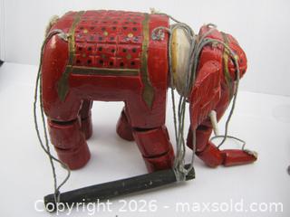 MaxSold Auction: Old Handmade Wood Indian Elephant Marionette Puppet - Esquimalt (British Columbia, Canada) SELLER MANAGED Downsizing Online Auction - Yarrow Place