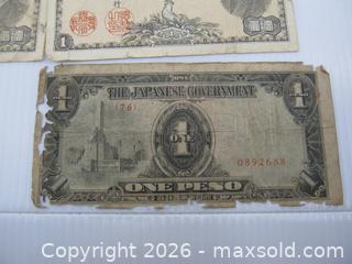 MaxSold Auction: Old Japanese Currency Bank Notes Paper Money Bills x 7 - Esquimalt (British Columbia, Canada) SELLER MANAGED Downsizing Online Auction - Yarrow Place