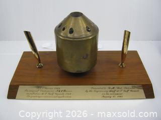 MaxSold Auction: Old Presentation Pen Stand w/ Original Prototype Vortometric MK 1 Burner 1969 - Esquimalt (British Columbia, Canada) SELLER MANAGED Downsizing Online Auction - Yarrow Place