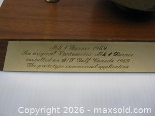 MaxSold Auction: Old Presentation Pen Stand w/ Original Prototype Vortometric MK 1 Burner 1969 - Esquimalt (British Columbia, Canada) SELLER MANAGED Downsizing Online Auction - Yarrow Place
