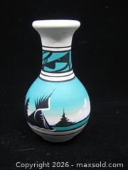 MaxSold Auction: Old Signed Indigenous American Made Hand Painted Ceramic Vase - Esquimalt (British Columbia, Canada) SELLER MANAGED Downsizing Online Auction - Yarrow Place