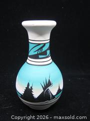 MaxSold Auction: Old Signed Indigenous American Made Hand Painted Ceramic Vase - Esquimalt (British Columbia, Canada) SELLER MANAGED Downsizing Online Auction - Yarrow Place