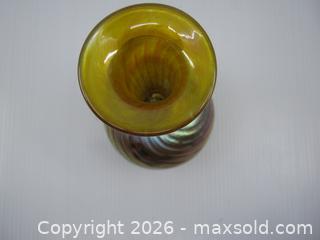 MaxSold Auction: Old Signed Robert Held Hand Made Art Glass Vase w/ Sticker - Esquimalt (British Columbia, Canada) SELLER MANAGED Downsizing Online Auction - Yarrow Place