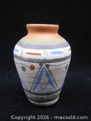 MaxSold Auction: Old Signed Small Southwest Indigenous Hand Painted Vase - Esquimalt (British Columbia, Canada) SELLER MANAGED Downsizing Online Auction - Yarrow Place