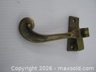 MaxSold Auction: Old Solid Brass Casement Window Fastener Latch Monkey Tail Design - Esquimalt (British Columbia, Canada) SELLER MANAGED Downsizing Online Auction - Yarrow Place