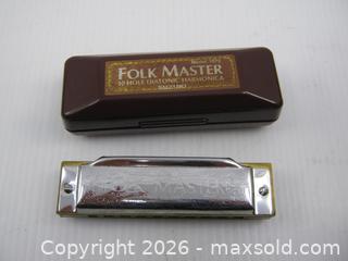 MaxSold Auction: Old Suzuki Folk Master 10 Hole Diatonic Harmonica Model 1072 - Esquimalt (British Columbia, Canada) SELLER MANAGED Downsizing Online Auction - Yarrow Place