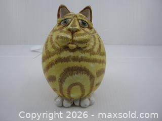 MaxSold Auction: Old Vicki Thomas Pottery Figurine Orange Tabby Cat Funny Bone Enesco 1997 Shelf Sitter - Esquimalt (British Columbia, Canada) SELLER MANAGED Downsizing Online Auction - Yarrow Place