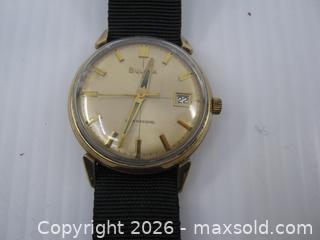 MaxSold Auction: Old Working 1960's Bulova Date King Self-Winding Wristwatch - Esquimalt (British Columbia, Canada) SELLER MANAGED Downsizing Online Auction - Yarrow Place