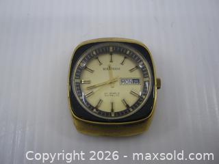 MaxSold Auction: Old Working Waltham 25 Jewel Incabloc Watch Day & Date  - Esquimalt (British Columbia, Canada) SELLER MANAGED Downsizing Online Auction - Yarrow Place