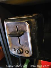 MaxSold Auction: 2-Slot Countertop Toaster, Black with Stainless Front - Kingston (Ontario, Canada) SELLER MANAGED Downsizing Online Auction - Development Drive (STORAGE)