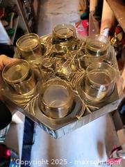 MaxSold Auction: Vintage Hexagonal Glass Shot Glass Serving Set - Kingston (Ontario, Canada) SELLER MANAGED Downsizing Online Auction - Development Drive (STORAGE)