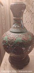 MaxSold Auction: Chinese Cloisonné Gourd-Form Vase with Wooden Stand - Bowie (Maryland, USA) SELLER MANAGED Estate Sale Online Auction -  Chantilly Lane