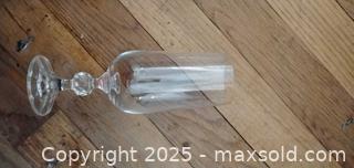 MaxSold Auction: Faceted-Stem Clear Wine Glass, Round Bowl, Approx. 7–8 in - Bowie (Maryland, USA) SELLER MANAGED Estate Sale Online Auction -  Chantilly Lane