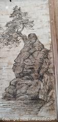 MaxSold Auction: Framed Pyrography Birch Bark Artwork "??????" - Bowie (Maryland, USA) SELLER MANAGED Estate Sale Online Auction -  Chantilly Lane