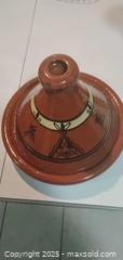 MaxSold Auction: Glazed Earthenware Tagine (Lid & Base), 25 cm Diameter - Bowie (Maryland, USA) SELLER MANAGED Estate Sale Online Auction -  Chantilly Lane