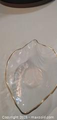 MaxSold Auction: Gold-Rimmed Frosted Glass Shell/Leaf Dish (Small) - Bowie (Maryland, USA) SELLER MANAGED Estate Sale Online Auction -  Chantilly Lane
