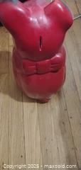 MaxSold Auction: Large Red Ceramic/Plaster Piggy Bank with Coin Slot - Bowie (Maryland, USA) SELLER MANAGED Estate Sale Online Auction -  Chantilly Lane
