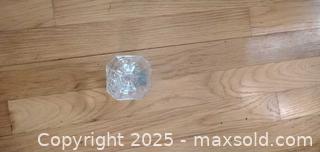 MaxSold Auction: Pair of Clear Cut-Style Glass Pillar Candle Holders - Bowie (Maryland, USA) SELLER MANAGED Estate Sale Online Auction -  Chantilly Lane