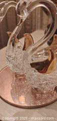 MaxSold Auction: Pair of Clear Glass Swan Figurines with Gilt Accents - Bowie (Maryland, USA) SELLER MANAGED Estate Sale Online Auction -  Chantilly Lane