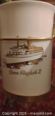 MaxSold Auction: Queen Elizabeth 2 Souvenir Porcelain Mug with Gilt Trim - Bowie (Maryland, USA) SELLER MANAGED Estate Sale Online Auction -  Chantilly Lane