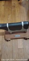 MaxSold Auction: Solid Wood Pull/Push Toy Cow on Wheeled Base - Bowie (Maryland, USA) SELLER MANAGED Estate Sale Online Auction -  Chantilly Lane