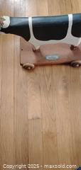 MaxSold Auction: Solid Wood Pull/Push Toy Cow on Wheeled Base - Bowie (Maryland, USA) SELLER MANAGED Estate Sale Online Auction -  Chantilly Lane