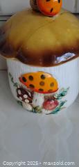 MaxSold Auction: Vintage Mushroom Motif Ceramic 4-Piece Kitchen Canister Set - Bowie (Maryland, USA) SELLER MANAGED Estate Sale Online Auction -  Chantilly Lane