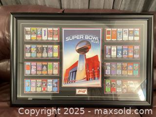 MaxSold Auction: Framed Super Bowl XLVI Budweiser Print (24 x 36 in) - Cobourg (Ontario, Canada) SELLER MANAGED Reseller Online Auction - Spragge Crescent