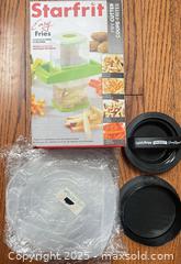 MaxSold Auction: Kitchen Tool Lot: Starfrit Easy Fries Fry Cutter + Silicone Lids &#38; Burger Patty Maker - Cobourg (Ontario, Canada) SELLER MANAGED Reseller Online Auction - Spragge Crescent