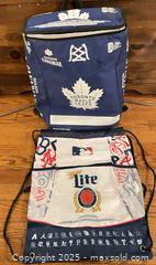 MaxSold Auction: Lot of 2 Promotional Bags: Insulated Cooler Backpack & Drawstring - Cobourg (Ontario, Canada) SELLER MANAGED Reseller Online Auction - Spragge Crescent
