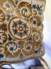 MaxSold Auction: Antique Needlepoint Velvet Silky French Petit Point Square Throw Pillows - San Francisco (California, USA) SELLER MANAGED Estate Sale Online Auction - Kenwood Way