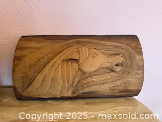 MaxSold Auction: Beautiful Vintage Wood Carved Horse Sculpture Large Piece!  - San Francisco (California, USA) SELLER MANAGED Estate Sale Online Auction - Kenwood Way