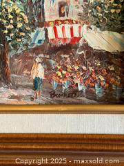 MaxSold Auction: Caroline Burnett Parisienne Street Scene Painting Oil on Canvas - San Francisco (California, USA) SELLER MANAGED Estate Sale Online Auction - Kenwood Way